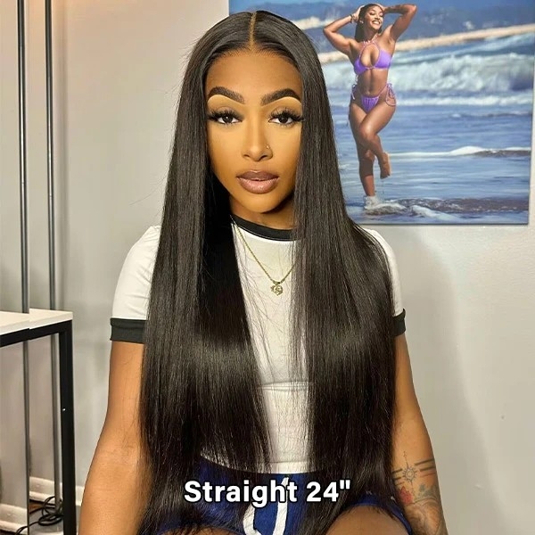 Silky Straight Easy Wear Go Glueless Wigs Pre Cut 4x6 HD Lace Closure Wigs Beginner Friendly