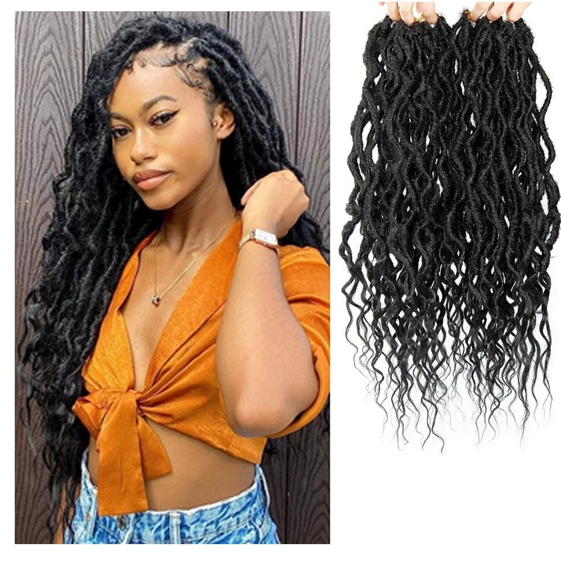 Queen Goddess Faux Queen Ghana Locs Synthetic Hair in 12-inch, 18-inch, and 24-inch lengths