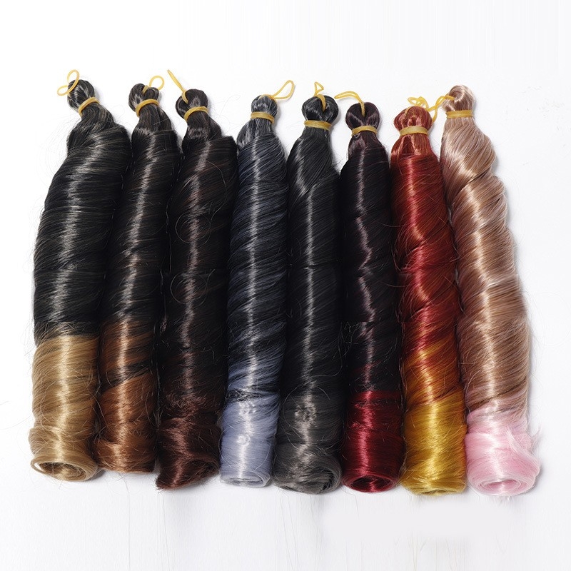 Wholesale 24-inch Silky Curly Crochet Braiding Hair for African Hair Braiding