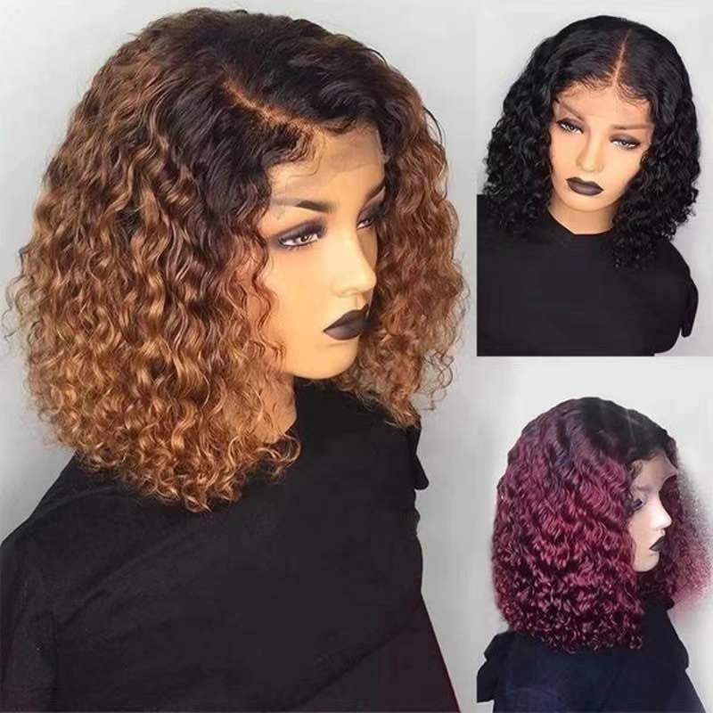 New European and American Style Wig for Women - African Small Curly Trendy Water Wave Synthetic Hair Head Cover