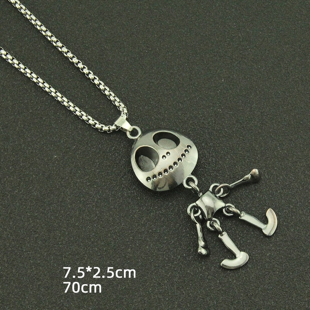 European and American hiphop street punk men's and women's pendant necklaces, featuring astronauts, skateboards, and dinosaurs, INS-style fashion accessories