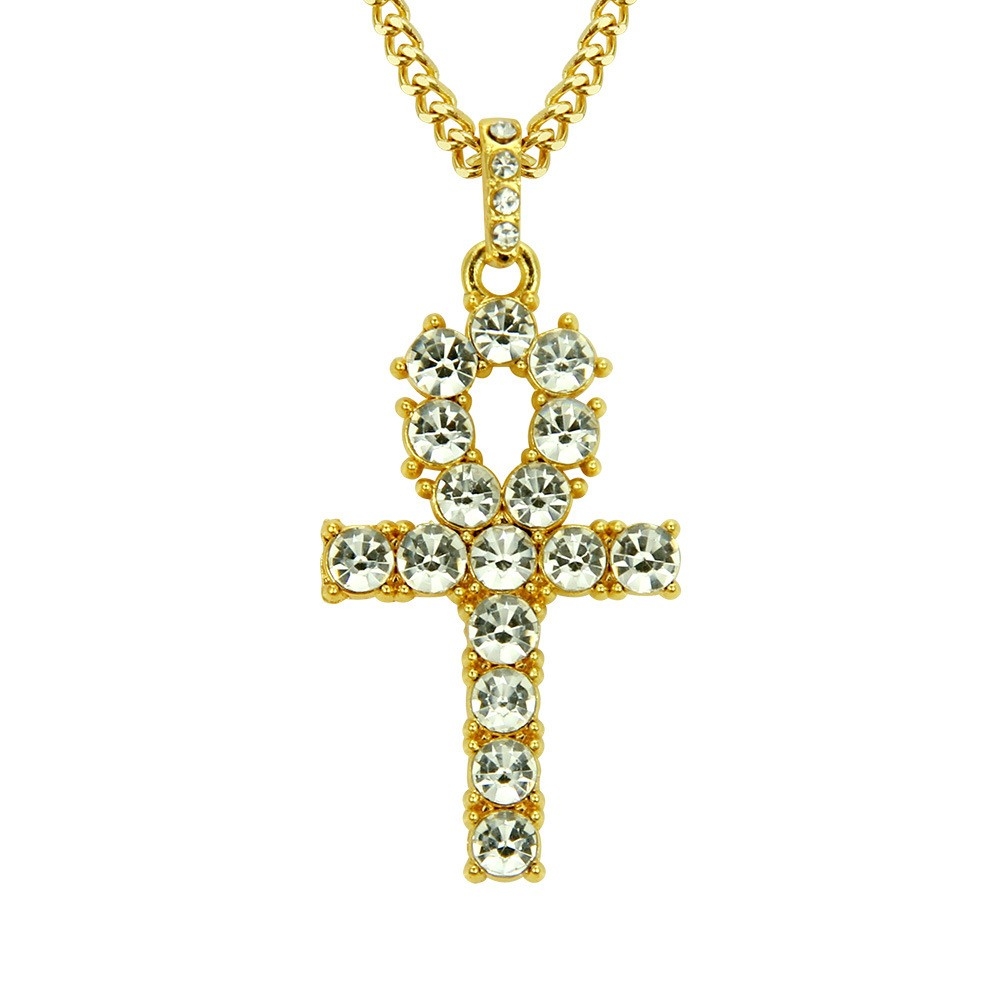 Fashionable European and American Ankh Key Cross Pendant