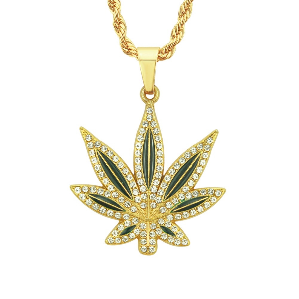 Punk Maple Leaf Pendant for Men