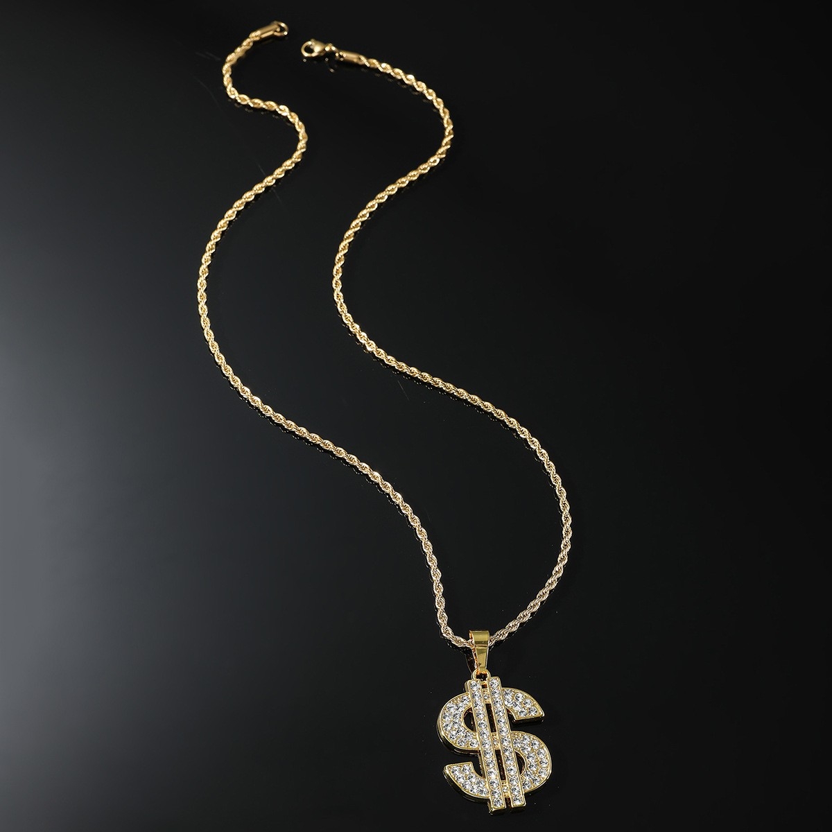 Exaggerated Dominant Dollar Symbol Pendant - European and American Hip-hop Men's Accessories