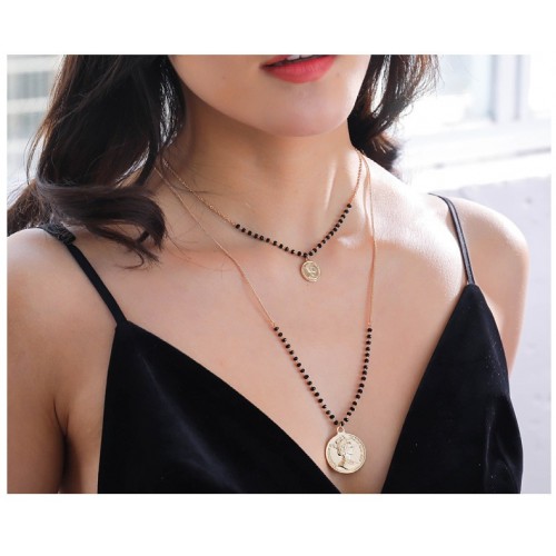 European and American Cross-Border Fashion Accessories Simple and Popular Multi-Layer Alloy Butterfly Necklace for Women