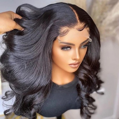 5X5 HD Transparent Lace Closure Wig 30 Inch Brazlian Body Wave Human Hair Wigs