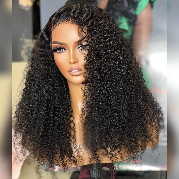 Glueless Invisible HD Lace Afro Kinky Curly 13x4 Lace Front Wig 5x5 Lace Human Hair Wigs