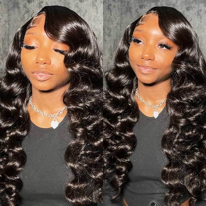 Loose Wave Lace Front Human Hair Wigs 13X4 Transparent HD lace Wig Remy Hair Pre Plucked