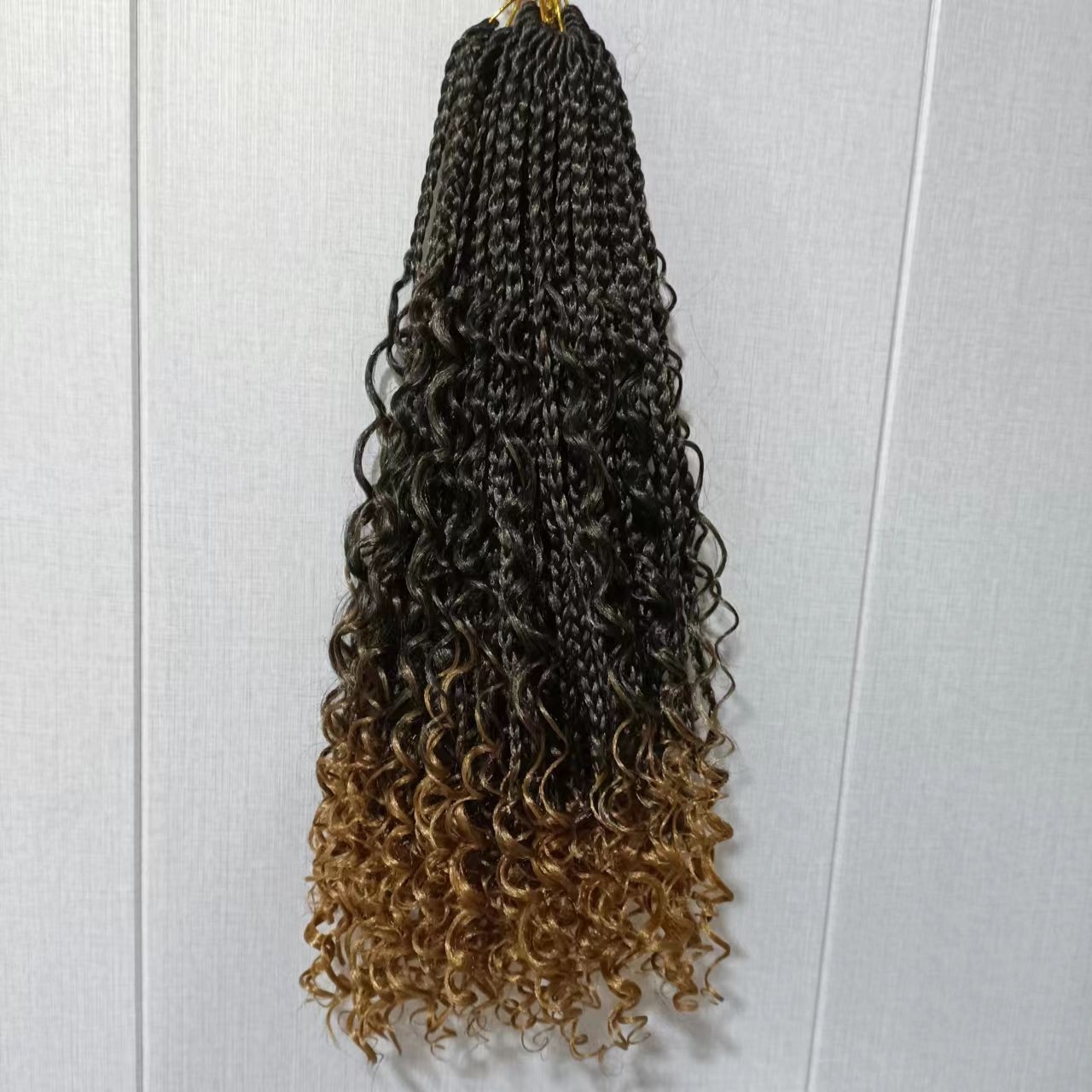 African Wig Dreadlocks 24 Inch Three Strand Braids Goddess Braids Faux Locs Gradient Color Braiding Hair River Box Brai