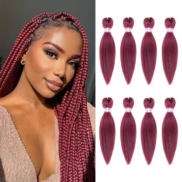 Gogoodhair Easy (12 20 Inch BUG#) Pre-Stretched Synthetic Braiding Hair, 8 packs Crochet Braids Hair Extension