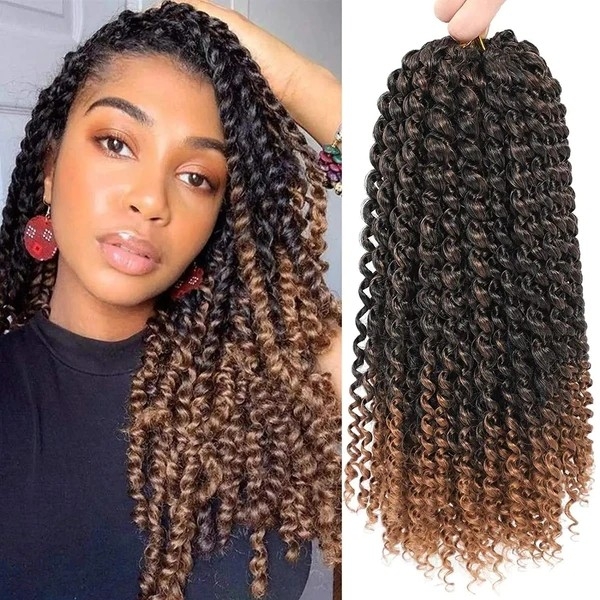 Gogoodhair 16 Inch 5 Colors (Pack of 7) Passion Twist Hair Water Wave Crochet Braids Hair Extensions