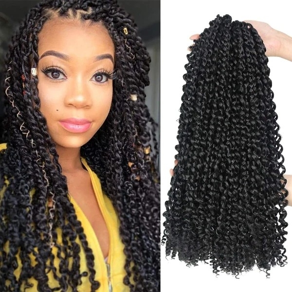 Gogoodhair 18 Inch 15 Colors (Pack of 7) Passion Twist Hair Water Wave Crochet Braids Hair Extensions