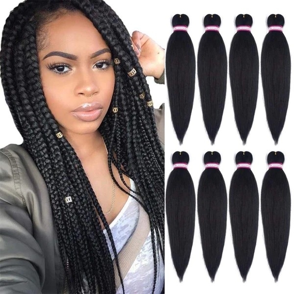 Pre-stretched Crochet Braids Hair Easy for Twisting 8 Packs 16inch