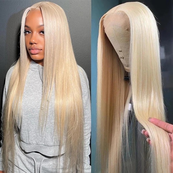 613 Blonde Lace Front Wig 13x4x1 Honey Blonde Straight Wig 28 30 Inch Transparent T Part Lace Wig