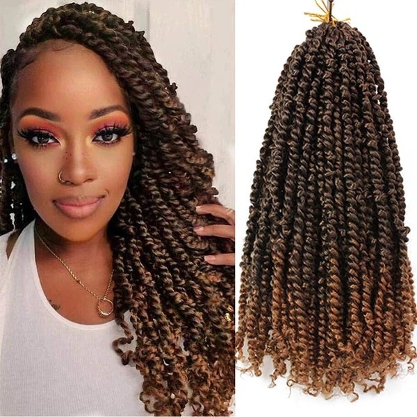 Pre-Twisted Passion Twist Crochet Hair 18 Inch