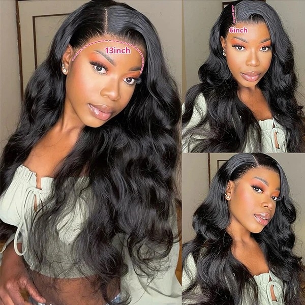 Glueless Lace Front Wigs Body Wave Wigs With Baby Hair 13x4 13x6 HD Transparent Lace Frontal Wig