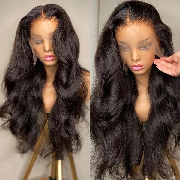 200 Density 13x4 HD Body Wave Lace Front Wig 30 Inch Human Hair Wigs For Women