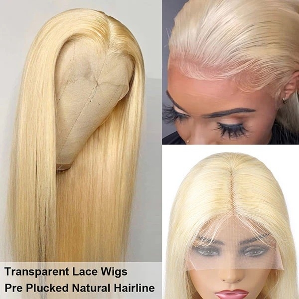 30 Inch Blonde Glueless HD Lace Frontal Wig with 13x4 Transparent Lace Front for Invisible Hairline