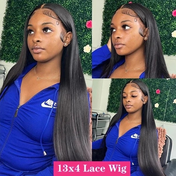 Ready-to-Go Pre Cut Straight Lace Front Wig - Glueless Design, 13x4 HD Lace, Dome Cap, Human Hair