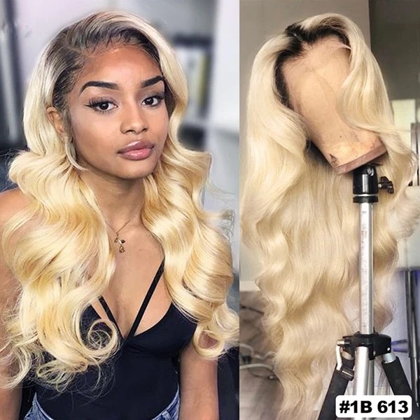 1B/613 Blonde Fusion Glam - 30-Inch Ombre Body Wave Lace Front Wigs with 13x4 HD Glueless Design