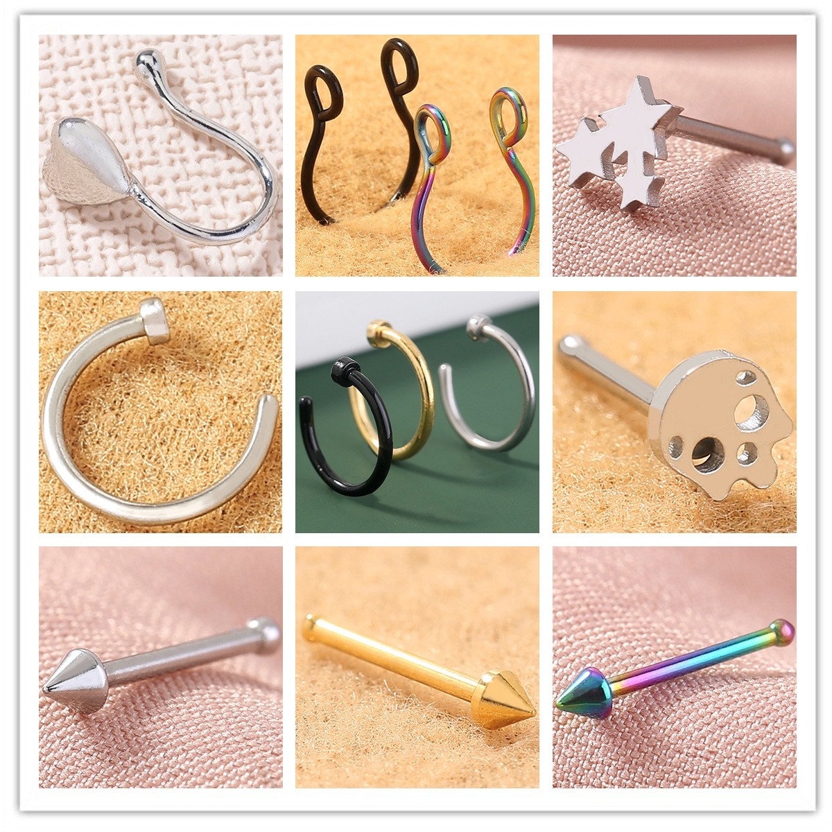 European and American Summer Accessory Trendy Nose Stud: Body Piercing Accessory, Minimalist Personalized Nose Ring