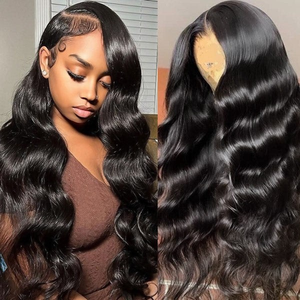 30-Inch Glueless Body Wave Human Hair Wig with 4x4 5x5 HD Lace Closure