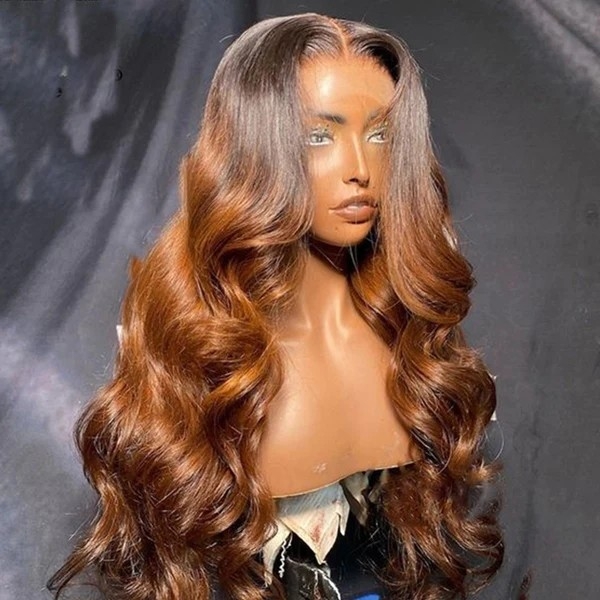 Ombre 1B/30 Body Wave Lace Front Wig with Colored 13x4 Human Hair