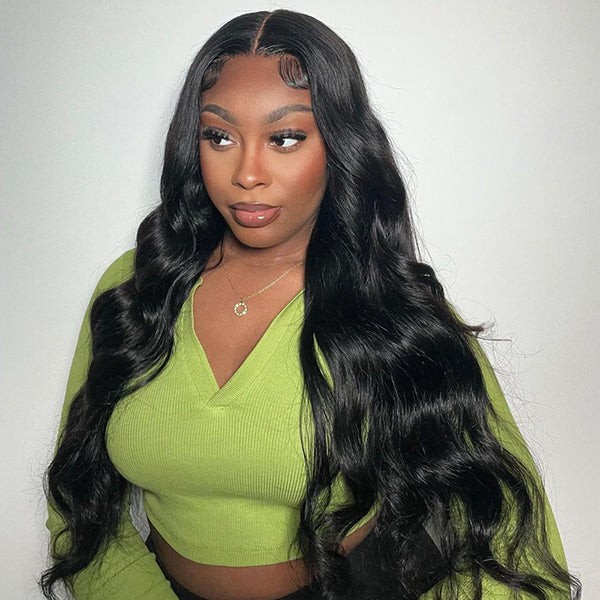 13x6 HD Body Wave Lace Front Wig, Pre-Bleached and Pre-Plucked Glueless