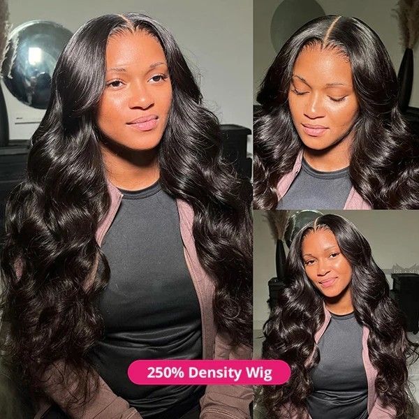 250% Full Density 13x4 HD Body Wave Lace Front Wig, 12A Grade, Thick Ends