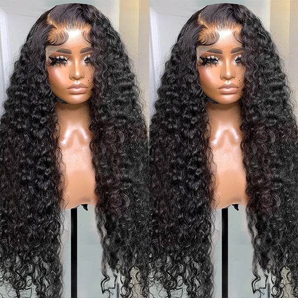 250% Density 13x4 13x6 HD Deep Wave Glueless Lace Front Human Hair Wigs