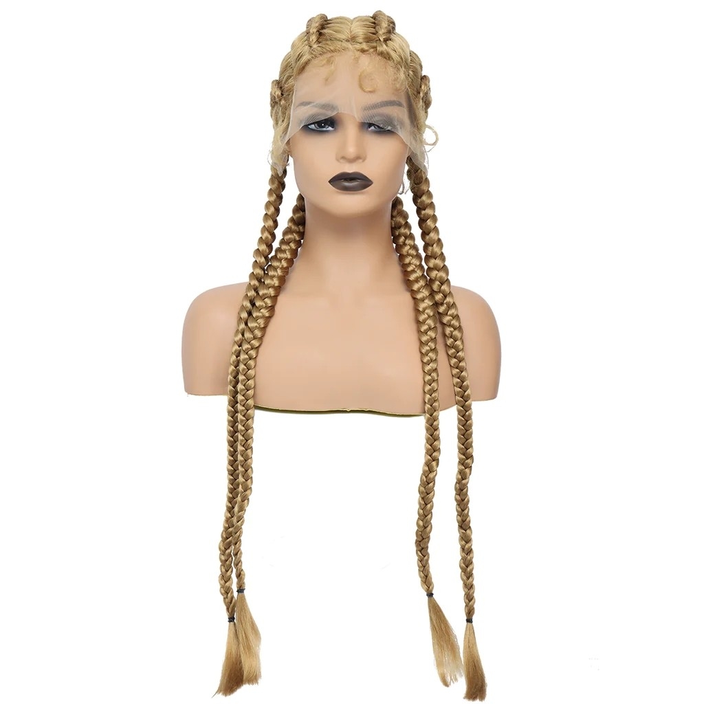 Hannahjanay 156 Braided Wig, 27# Blonde, 4 Braids Lace Wigs