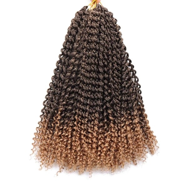 Hannahjanay 12 Inch Passion Twist Synthetic Hair, 7 Packs, 5 Colors