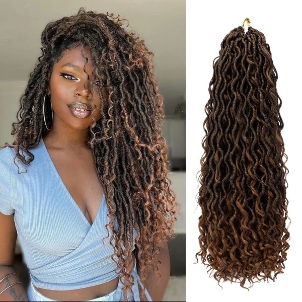 River Locs Synthetic Crochet Hair, 18 Inch, 7 Packs