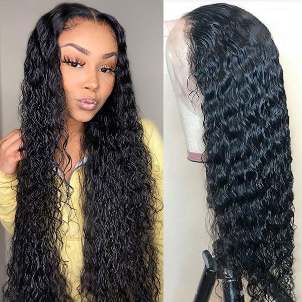 Glueless Water Wave Human Hair Wigs 13x4 Lace Front Wig 30 Inch Wet And Wavy Pre Plucked 13x6 HD Lace Wigs