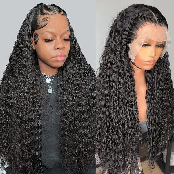 Transparent Deep Wave Full Lace Human Hair Wig, Pre-Customized for Easy Wear