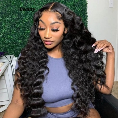 4x4 5x5 Loose Deep Wave HD Glueless Lace Closure Wig Pre Cut Wear And Go Human Hair Wigs