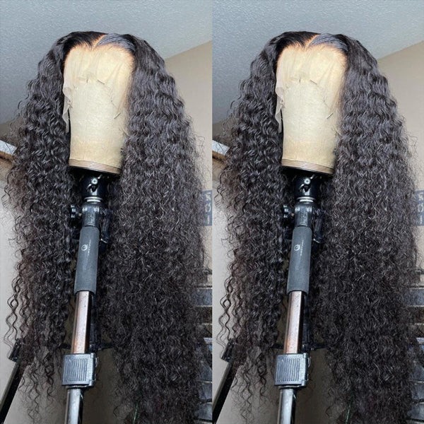 Curly Lace Front Human Hair Wigs 13x6 Lace Frontal Wig Pre Plucked 30 Inch Glueless Wigs