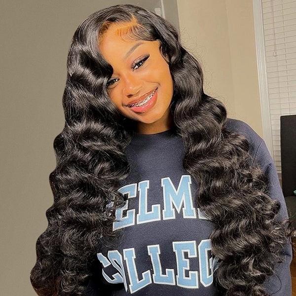 Wear Go Glueless 13x4 HD Lace Front Wig Upgrade Loose Deep Wave Pre-Cut Pre-Plucked Bleached Knots PPB Human Hair Wigs