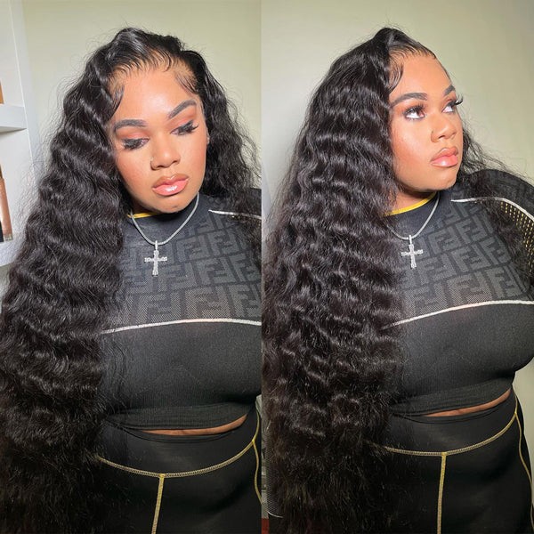 Loose Deep Wave Real Human Hair Wigs 13x4 30 Inch Lace Front Wigs