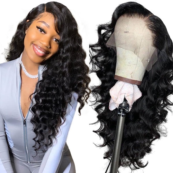 13x4 30 Inch Loose Deep Wave Real Human Hair Lace Front Wig