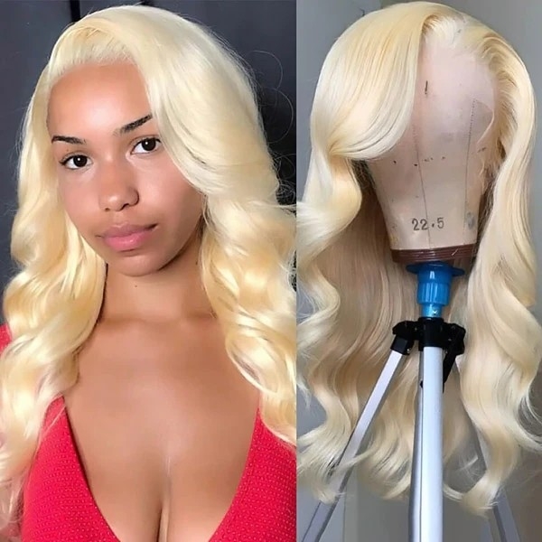 Full Lace Wig in 613 Body Wave: Honey Blonde Human Hair Lace Front Wigs