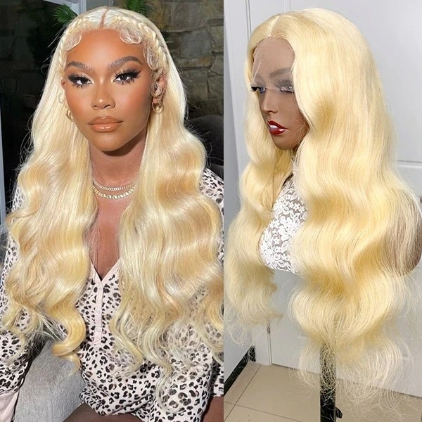 T Part 613 Blonde Wig: HD Lace Front Wig for Body Wave Human Hair