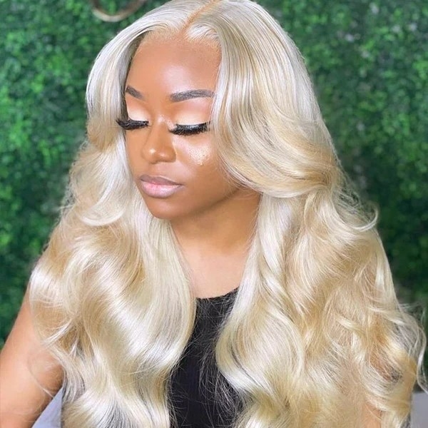 Body Wave Human Hair Wigs: 613 Blonde Lace Front Wigs in 13x4 Cap