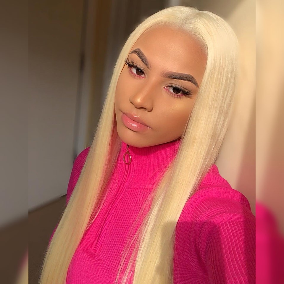 613 Blonde Wig Straight Hair 13×4 13×6 Undetectable Lace Front Wig