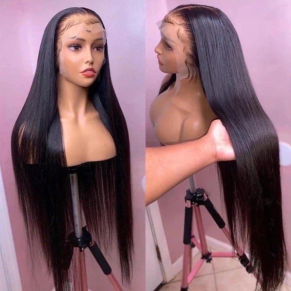 Mismarialee Pre-Plucked Glueless Wigs 13x4 HD Lace Front Wigs 250 Density Straight Human Hair Wigs