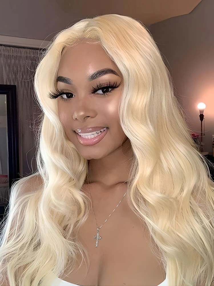 Mismarialee 613 Blonde Human Hair Wig Body Wave Lace Front Wigs Pre Plucked