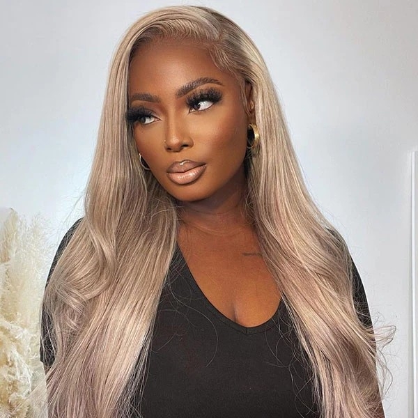 Mismarialee Ash Blonde Straight Hair Lace Frontal Wigs Online For Sale