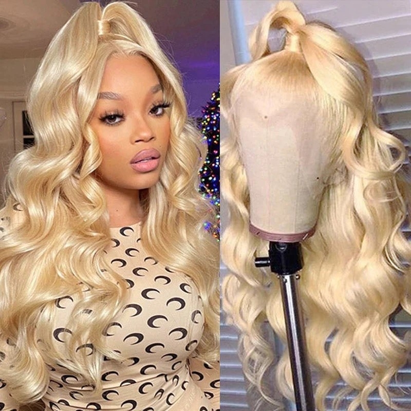 613 Blonde Body WaveTransparent HD Lace Front Wigs 13x4 Mismarialee Human Hair