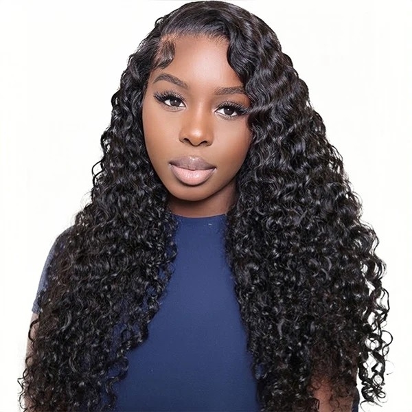 Water Wave Lace Front Extension 13x4 HD Glueless Human Hair Extensions Pre Cut Wear & Go Lace Frontal Extension