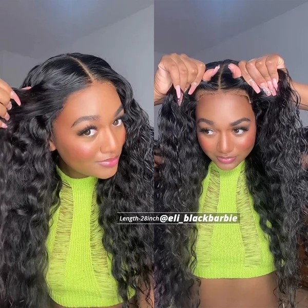 Enjoy the convenience of a pre-cut water wave PPB lace wig It's glueless, features HD wigs, and comes pre-plucked with bleached knots